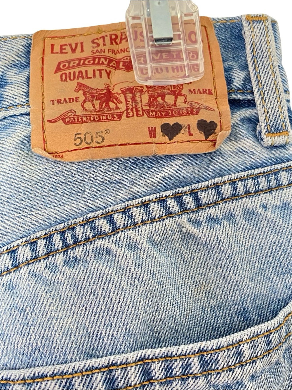 Upcycled Levi’s 505 Custom Jeans Waist 27 Womens Size 4 Small Levis OOAK Floral - Picture 7 of 15